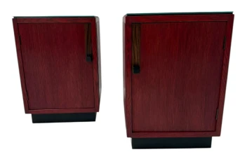 Two Art Deco Modernist Nightstands by A.H. Jansen for L.O.V. Oosterbeek, 1920s